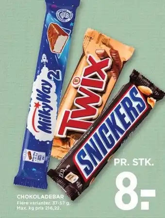 MENY Chokoladebar tilbud