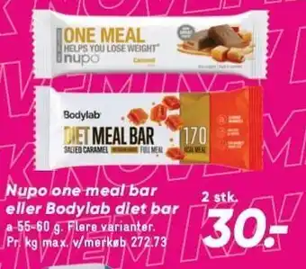 Bilka Nupo one meal bar eller bodylab diet bar tilbud