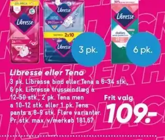 Bilka Libresse eller tena tilbud