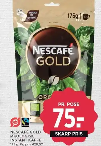 MENY Nesccafé gold økologisk instant kaffe tilbud