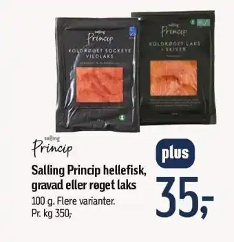 Føtex Salling princip hellefisk, gravad eller røget laks tilbud