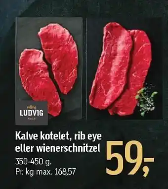 Kalve kotelet, rib eye eller wienerschnitzel