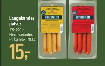 Føtex Langelænder pølser tilbud