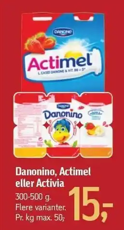Danonino, actimel eller activia