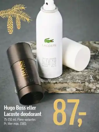 Føtex Hugo boss eller lacoste deodorant tilbud