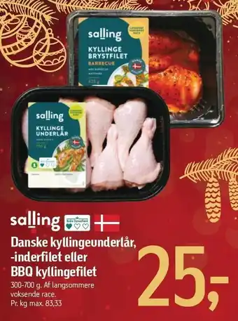 Føtex Danske kyllingeunderlår, -inderfilet eller bbq kyllingefilet tilbud
