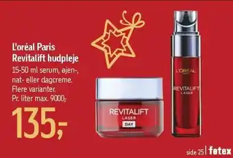Føtex L'oréal paris revitalift hudpleje tilbud