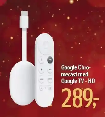 Føtex Google chromecast med google tv - hd tilbud