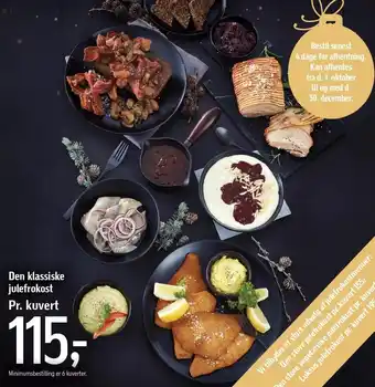 Føtex Den klassiske julefrokost pr. kuvert tilbud
