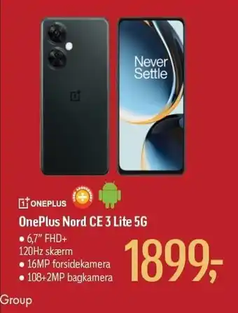 Føtex Oneplus nord ce 3 lite 5g tilbud