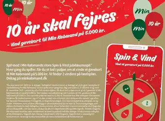 Min Købmand 10 år skal fejres tilbud