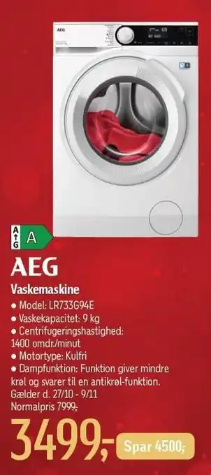 Føtex Aeg vaskemaskine tilbud