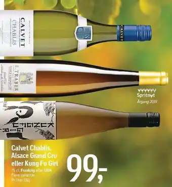 Føtex Calvet chablis, alsace grand cru eller kung fu girl tilbud