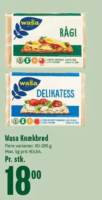 Min Købmand Wasa knækbrød tilbud