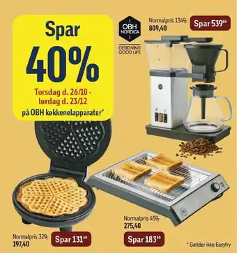 Føtex Spar 40% på obh køkkenelapparater tilbud