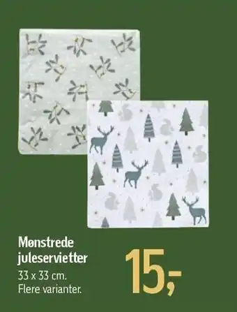 Føtex Mønstrede juleservietter tilbud