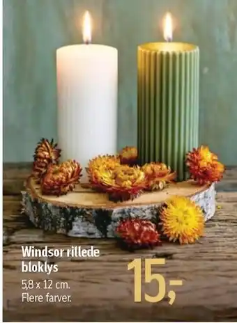 Føtex Windsor rillede bloklys tilbud