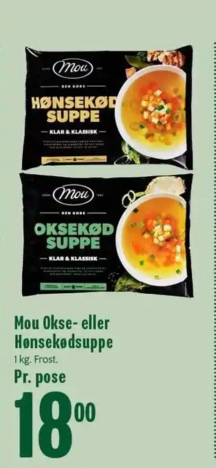 Min Købmand Mou okse- eller hønsekødsuppe tilbud