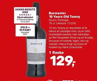 SuperBrugsen Burmester 10 years old tawny tilbud
