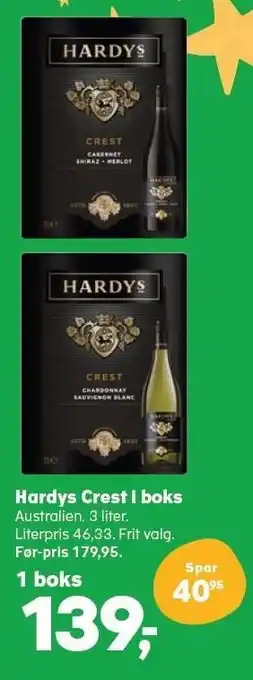 SuperBrugsen Hardys crest i boks tilbud