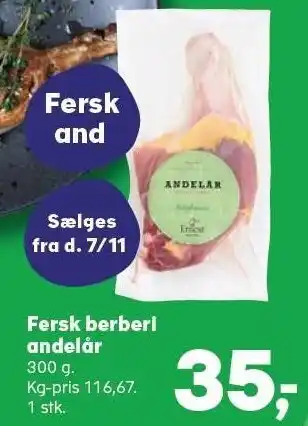 SuperBrugsen Fersk berberi andelår tilbud