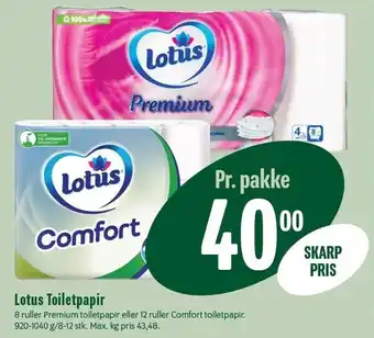 Min Købmand Lotus toiletpapir tilbud