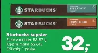 SuperBrugsen Starbucks kapsler tilbud