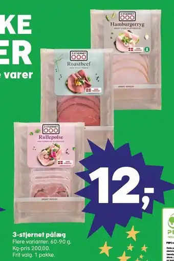 SuperBrugsen 3-stjernet pålæg tilbud