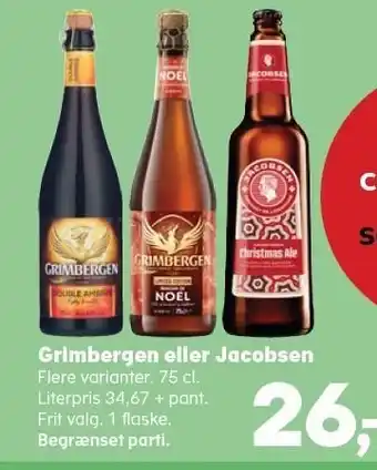 SuperBrugsen Grimbergen eller jacobsen tilbud