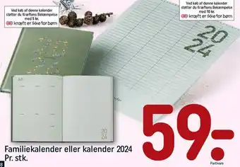 REMA 1000 Familiekalender eller kalender 2024 tilbud