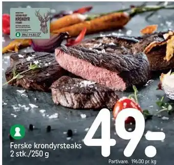 REMA 1000 Ferske krondyrsteaks tilbud