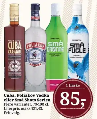 Cuba, poliakov vodka eller små shots serien