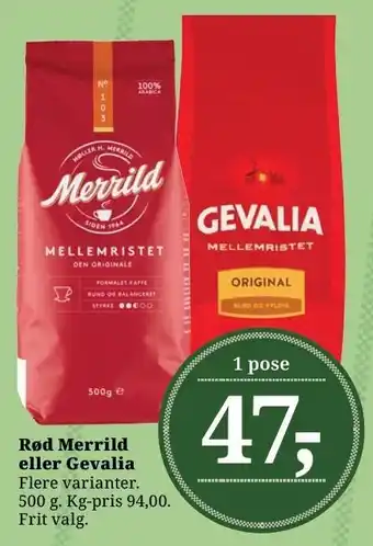 Rød merrild eller gevalia