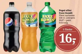 Dagli'Brugsen Pepsi eller faxe kondi tilbud
