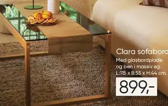 Bilka Clara sofabord tilbud