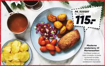 Bilka Moderne andemenu til mortensaften tilbud