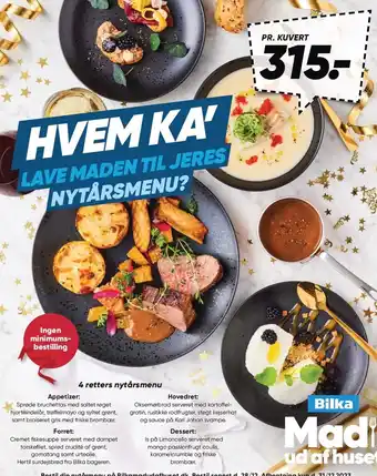 Bilka 4 retters nytårsmenu tilbud