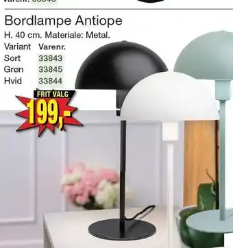 Harald Nyborg Bordlampe antiope tilbud