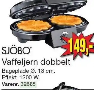 Harald Nyborg Sjöbo vaffeljern dobbelt tilbud