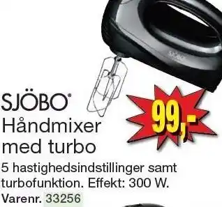 Harald Nyborg Sjöbo håmdmixer med turbo tilbud