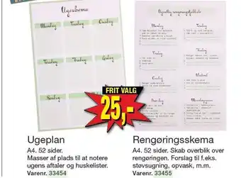 Harald Nyborg Ugeplan eller rengøringsskema tilbud