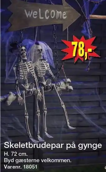Harald Nyborg Skeletbrudepar på gynge tilbud