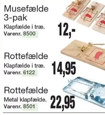 Harald Nyborg Musefælde 3-pak eller rottefælde tilbud