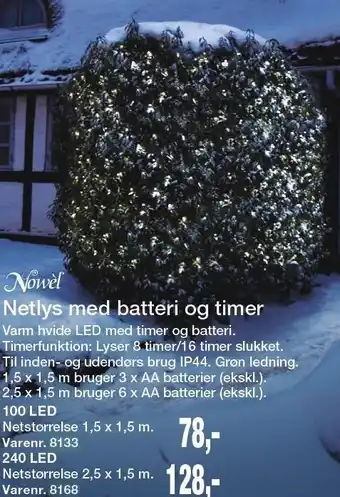 Harald Nyborg Netlys med batteri og timer tilbud