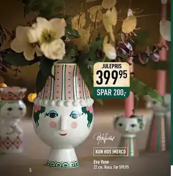 Imerco Eva vase tilbud