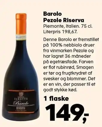 Kvickly Barolo pezole riserva tilbud