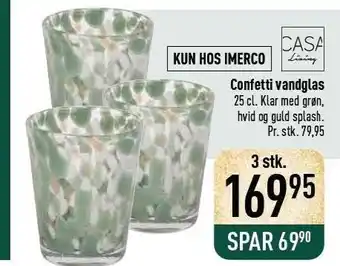 Imerco Confetti vandglas tilbud