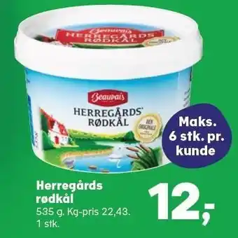 Kvickly Herregårds rødkål tilbud