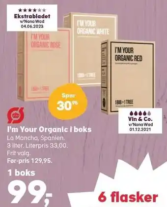 Kvickly I'm your organic i boks tilbud