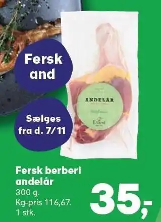 Kvickly Fersk berberi andelår tilbud